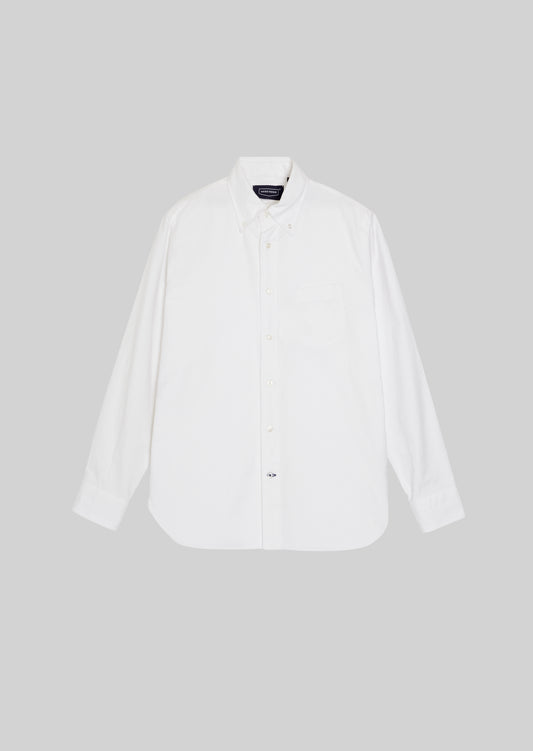 OX FORD BUTTON DOWN SHIRTS WHITE　8061-1101