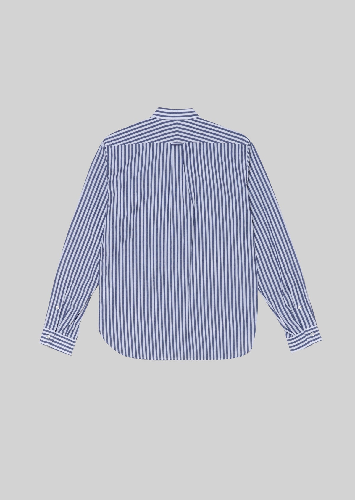 STRIPE STAND COLLAR SHIRT NAVY　8211-1104